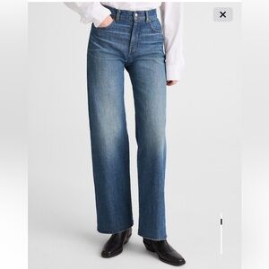 Madewell Flare Wide-Leg Blue Jeans